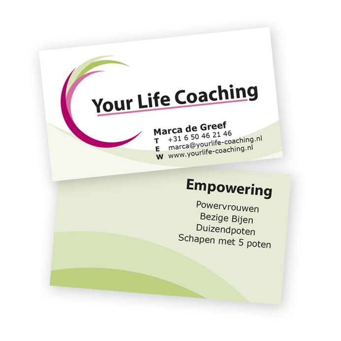 LaSirel - grafisch ontwerp - visitekaartje Your Life Coaching